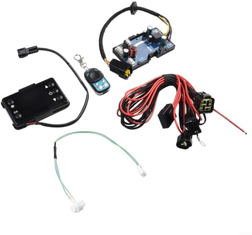 Control remoto y pantalla LCD para calentador diesel de aire de 12 V 24 V con placa base y arnés de cables para modelos de calentador de estacionamiento de 2 kW a 8 kW