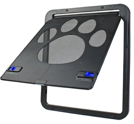 Große Tierklappe Abschließbare magnetische Haustiertür for Hunde und Katzen | Fliegengitter for Fenster im Freien, ermöglicht freien Zugang(Footprint,37cm W X 42cm H)
