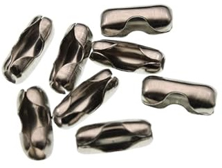 AMENGJ Catena a Palline 20 Pezzi di Catene Perline a Sfera in Acciaio Inossidabile e Chiusura Collegamento for la creazione Gioielli con collane Fai da Te(2.0mm 20pcs)