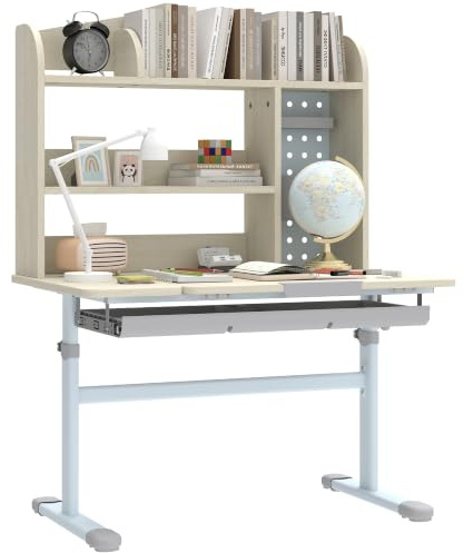 AIYAPLAY Kids Desk Height Adjustable Tilt-Desktop for 3-12 Years Natural
