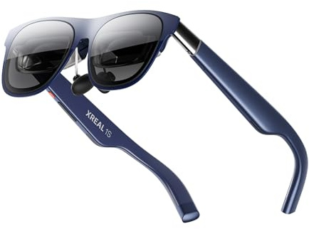 XREAL 1S AR Glasses, 500 Virtual Screen Smart Glasses with 52° FOV, Native 3DoF, REAL 3D, Powered by X1 Chip, Supports All USB-C DP Devices Including iPhone 17/16/15, Steam Deck & ROG Ally
