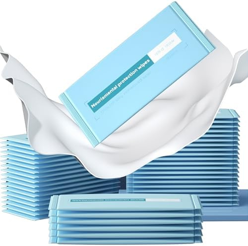 50 Stück Feuchtes Toilettenpapier Einzeln Verpackt,Erfrischungstücher | Feuchtes Toilettenpapier,Spülbar,Feuchttücher Einzeln Verpackt,Intimpflegetücher,WC Feuchttücher, Biologisch Abbaubar