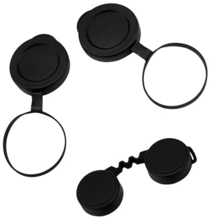IOBIDDYS Binocular Lens Caps Rubber Objective Lens Caps for Binoculars with Good Protective Effect Replacement Cover in Black