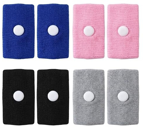 Pulseras antináuseas para el dolor de mar, 4 pares de pulsera de mal transporte, banda de muñeca de alivio de náuseas para adultos, vacaciones y viajes