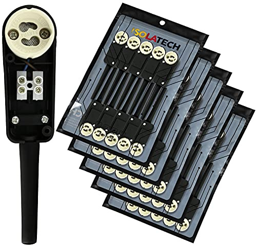 ISOLATECH 50Stk GU10 Fassung mit Anschlusskasten LED Energiesparlampen (max.250V/2A) Leuchtmittel Home Installation Einbau Decke Halterung Küche Badezimmer Sockel Zubehör | Für LED- und Energiesparlampen, Einfache Installation, Geeignet für Küche, Badezimmer und Deckenbeleuchtung