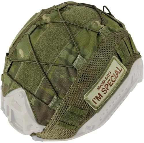 OneTigris Helmet Cover, Tactical Fast Cloth for Ops-Core Fast PJ Helmet in Size M/L, OneTigris PJ Airsoft Cover in Size M/L
