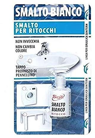 SMALTO BIANCO PER RITOCCHI CON PENNELLINO INCLUSO 20ml SIGILL ITALY