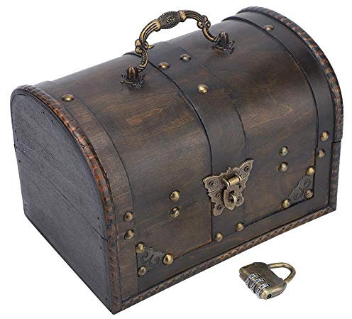 Damen Schmuckschatulle, Handgefertigte Vintage Schmuckhalter Box, Ideal für HomeDecoration & Requisiten, Sicher mit Codierschloss, Perfektes Muttertagsgeschenk, Juwelenaufbewahrung