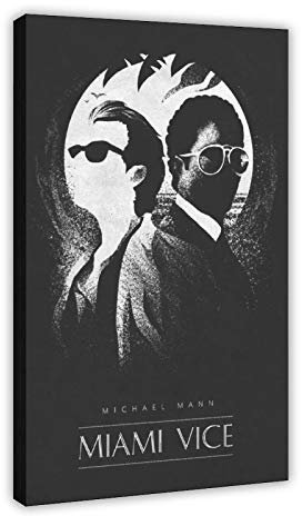 YINGXI Miami Vice Iconic Vintage Filmposter Leinwand Schlafzimmer Dekor Sport Landschaft Büro Raum Dekor Geschenke 30 x 45 cm Rahmen style1