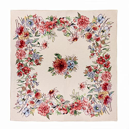 GIURI TESSUTI - TOVAGLIETTA Centrotavola quadrata in tessuto Gobelin Jacquard, Realizzata a mano in Italia (TOVAGLIETTA - PRIMAVERA)