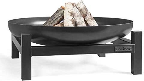 Cookking Panama - Braciere rotondo rustico, per giardino e terrazza, alto livello di sicurezza, in acciaio, nero, 29 x 60 x 60 cm