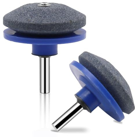 EASYSHARP Rasenmäher Messerschärfer Set Rasenmäherschärfer, Rasenmäher Auswuchtkegel Auswuchtgerät [2er Set]