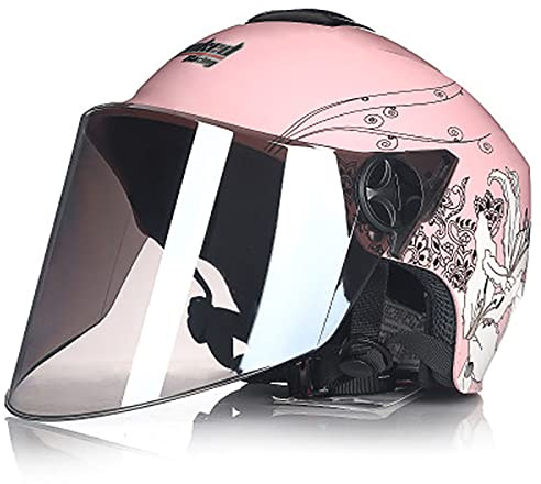 JATIBOSH Attache Fermement Vintage Casque Portable Et Sûre Cyclomoteur Casque, RéTro Demi Casque Boucle De Sécurité À Prise Rapide Casque Moto, pour Adapté Aux Motos ÉLectriques ECE Certifiés