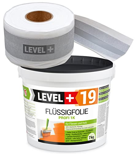 Dichtset Flüssigfolie 7Kg Auf Holz Fliesen OSB, 5m Dichtband, Abdichtungsset Innen Außen Dusche Bad Küche SET546
