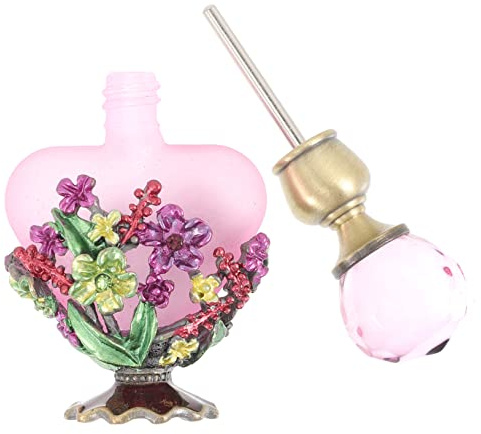 Lurrose Bottiglia Di Profumo Vuota 5 Ml Vintage in Vetro Elegante Per Oli Essenziali Aromaterapia Accessorio Decorativo Per Casa E Auto