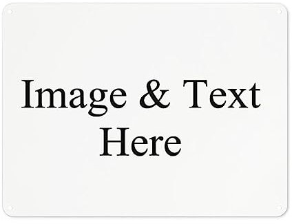 DJNGN Carteles de metal personalizados Cartel de metal personalizado con su imagen Texto Vintage Cartel de metal Casa Patio Patio Granja Carretera Negocio Tienda Bar Decoración de Pared Regalo