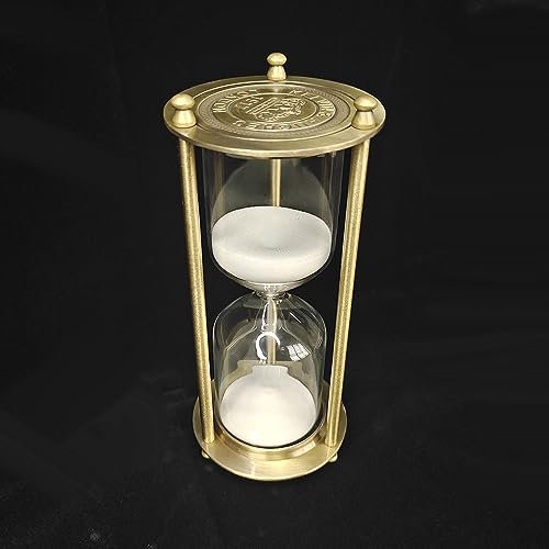 Hourglass timer, adjustable time, table and home tabletop decoration, beautiful and practical decorative sand timer (can hold beach sand or use complimentary white glass sand)