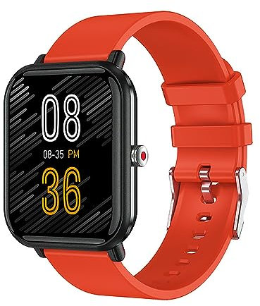 Smartwatch Herren Damen Wasserdicht Fitnessuhr Sportuhr Bluetooth-Anrufe mit Voll-Touchscreen und Herzfrequenz-Schlafmonitor 7 Tage Lange Akkulaufze Itmehrfach Sportmodi für IOS Android Orange
