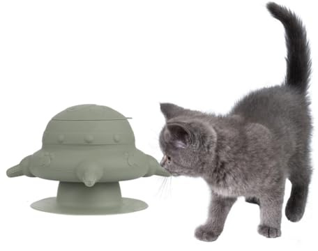 Aufzuchthilfe Hund Katze Stillstation mit 4 Nippel Milchfutterstation Silikon Futterstation Welpenmilch Katzenmilch Feeder Selbstfütternd Silikonnippel Baby Neugeborene Haustier Fütterung Seladongrün