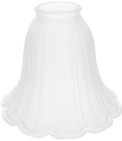 UKCOCO Glass Shade Replacement for Chandelier and Ceiling Light Fixtures Elegant Frosted Design Easy to Install Accessory for Living Room and Bedroom