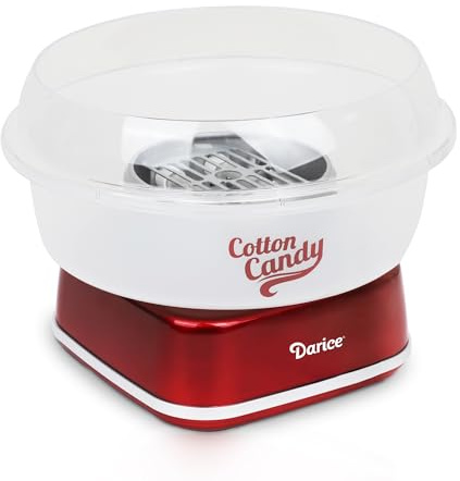 Darice Cotton Candy Maker - Retro Cotton Candy Maker - Homemade Candy Maker - Ideal for Birthdays, Parties, Reunions - Works with Dental Floss, Sugar or Rebu