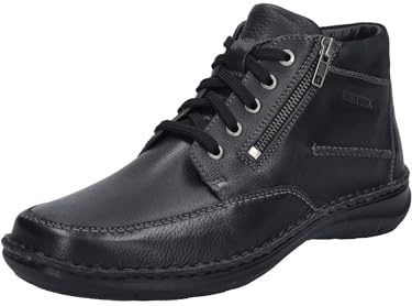 Josef Seibel Botines con cordones New Anvers 84, ancho K (extra ancho), plantilla intercambiable, Negro , 50 EU X-Ancho