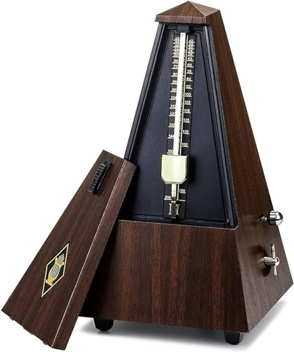 Mechanisches Metronom, Metronom Turm, mechanisches Metronom, Klavier, Gitarre, Violine, Guzheng, universell für Gitarre, Klavier (Farbe: Bruin)