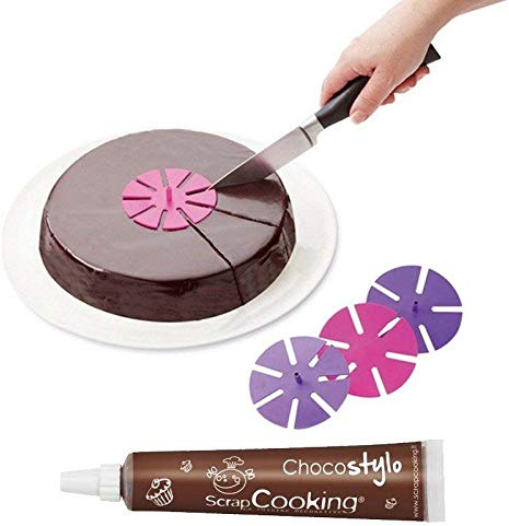 Marque-parts de gâteaux + Stylo chocolat