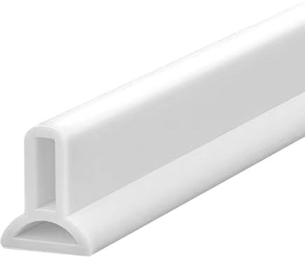 TPE Collapsible Shower Splash Guard,Shower Barrier Stopper Water Splash Guard Blocker Retention System for Bathroom Kitchen Wet and Dry Separation,Threshold Water Barrier (White,2M L*4cm H*3cm W)