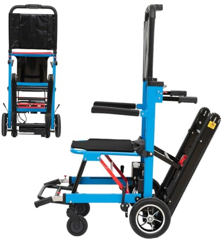 Elektrischer Treppensteiger,Zusammenklappbarer Treppensteiger,Electric Stair Climber Aus Aluminiumlegierung,Treppenlift,Elektrischer Rollstuhl-Treppenlift,Treppenmobilitätshilfe A