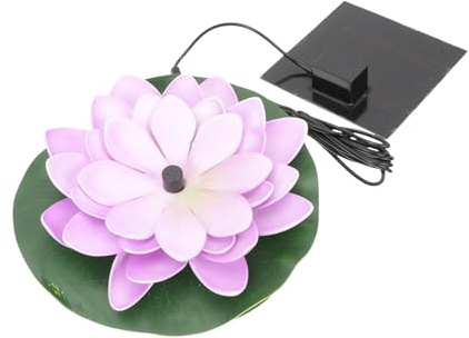Happyyami Fontaine Solaire Flottante pour Étang Extérieur Pompe Eau Solaire Lotus Décoratif Installation sans Fil pour Jardin Et Bassin
