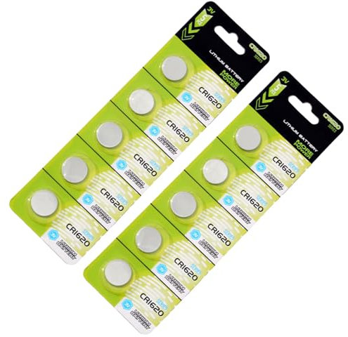 omiinitio 10pc/5pc CR1620/CR1632/CR1616 3V Botón Baterías de alto rendimiento Baterías de litio para mandos a distancia Dispositivos pequeños
