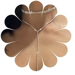 Inateannal Breite Strass Choker Halskette Glitzernde Kristall Tennis Kette Halskette Lange Strass Y Tropfen Halsketten Gold Tennis Y Lariat Kette Hochzeitsschmuck Für Frauen
