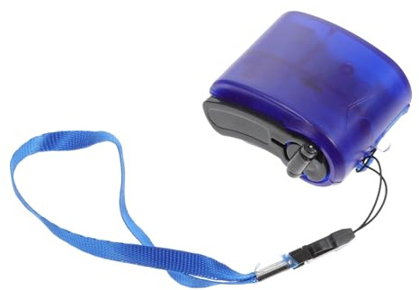 Handkurbel Handyladegerät Kleiner mit USB Anschluss Blau | Notfallladegerät für Mobiltelefone, Abs mit Elektronikbauteilen, Tragbar für Reise und Notfall