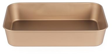 Russell Hobbs Opulence 40 cm Roasting Tray – Non-Stick, Rectangular Deep Roaster, Dishwasher Safe, Easy to Clean, Lightweight Vegetable Roasting Pan, Lightweight, PFOA-Free, Oven Safe to 220°C, Gold