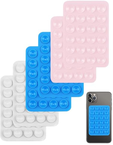 FUGLUS 6 Pack ventouses en Silicone pour Tous Les modèles de téléphones,ventouse telephone portable,Support de téléphone antidérapant pour Selfies et vidéos,Mains Libres,Durable et Facile à Utiliser