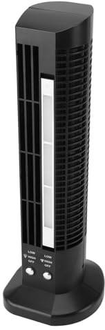 Xiuganpo Ventilador de Escritorio, Mini Torre de Ventilador de bajo Ruido, Compacto para Trabajo y Ocio (BLACK)
