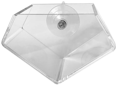 Temeemeg Fioriera a ventosa Fioriera per finestra a forma di diamante Vaso per piante in acrilico trasparente Porta piante per acquario per grasse, Cactus Home Office Decor...