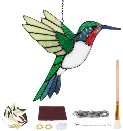 Kit fai da te per vetro colorato, pezzi di vetro con foglio di rame | Filo saldante senza piombo, istruzioni dettagliate, per adulti e principianti, saldatore e flussante non inclusi