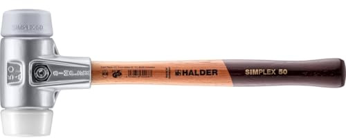 SIMPLEX-Schonhammer, TPE-mid/Superplastik; mit Aluminiumgehäuse und hochwertigem Holzstiel | D=50 mm | 3137.050