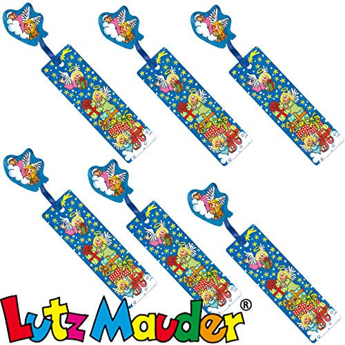 Lutz Mauder 6 Lesezeichen * Engel * mit Kordel und Anhänger Advent Adventskalender Weihnachten Geschenk Bücher Buch Kinder Lesen Mitgebsel