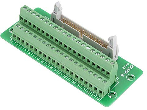 IDC40P 40Pin Steckerleiste Breakout Board Terminal Block Stecker PLC Schnittstelle mit Halterung Geeignet für PLC, Servo und DIN-Schiene montieren.