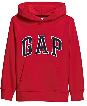GAP Sweat à capuche avec logo pour garçon, Chariot rouge, M