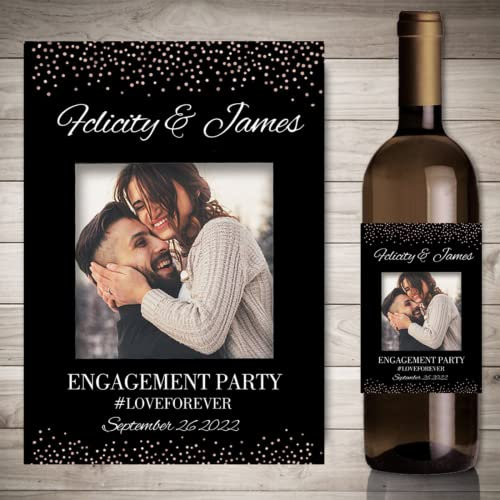 20 etichette adesive personalizzabili con stampa fotografica per vino, etichette per matrimoni, etichette personalizzate per aggiungere la tua foto, caramelle, bomboniere, etichette per bottiglie (C