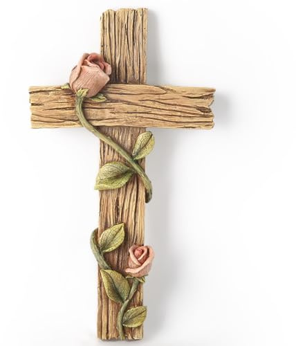 BC Home Decor 8.25 H Mystical Rose Cross for Wall