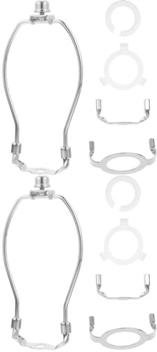 OSALADI 2 Sets Tischlampen-harfenhalter Lampenschirm-adapter Robustes Galvanisiertes Metall Lampen-reparaturset Für Boden- Schreibtisch- Und Stehlampen