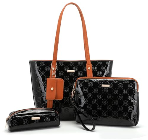 Miss Lulu Women's Handbag and Wallet Set, Large PU Tote Bag, Women's Bags for Office, Work & Meeting
