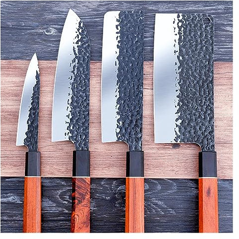 90Cr18MoV Kockkniv Japansk lax Sushi Kniv Skivar Fiskfilé Rå Skivning Santoku Knives Set