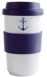 KAHLA AHOI Marie fillit Becher 0,40 l Ankerwelt | to Go Becher aus Porzellan im maritimen Stil