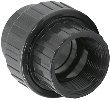 HAF 1x PVC Fittings Verschraubung mit 63mm x 2 | Klebemuffe x Innengewinde | Adapter aus grauem PVC | PN16 für Rohr, Poolfitting, Schwimmbad, Poolverrohrung, Druckleitung, Rohrleitung & Teich